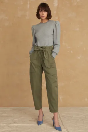 Adler Canvas Balloon Pant in Military Green