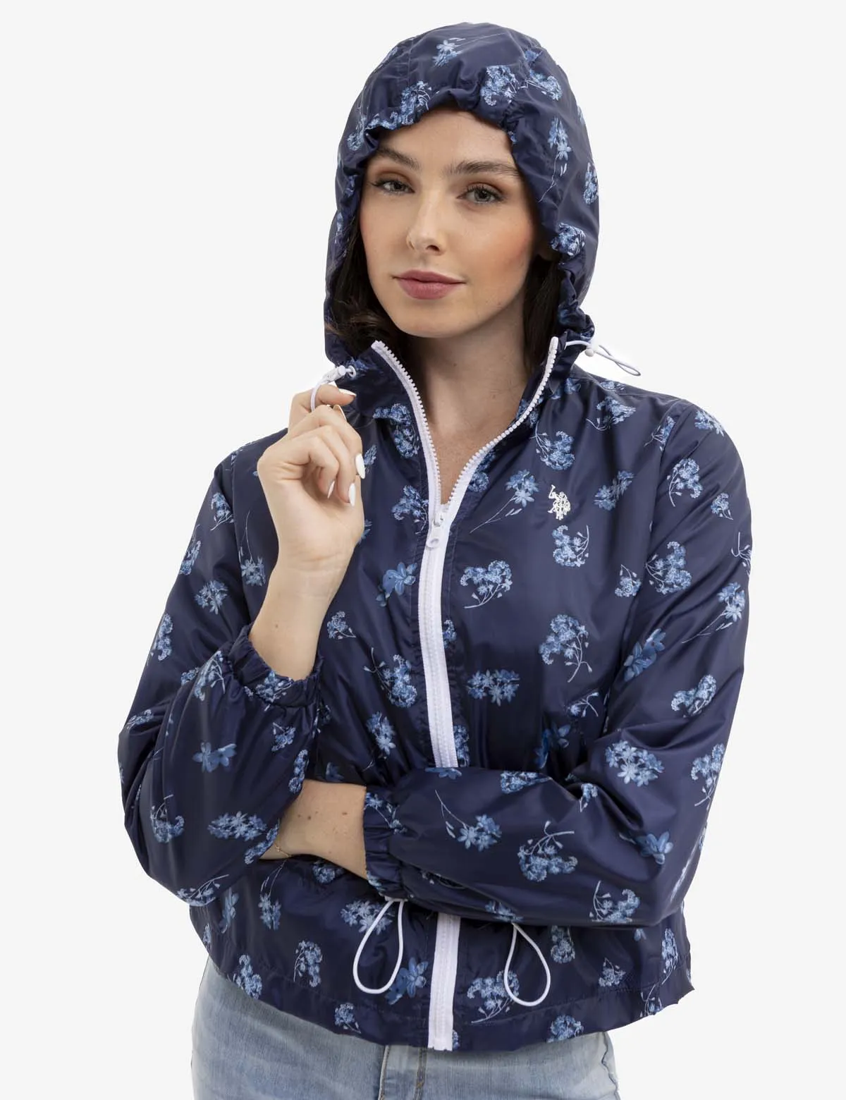 ALL OVER FLORAL PRINTED WINDBREAKER