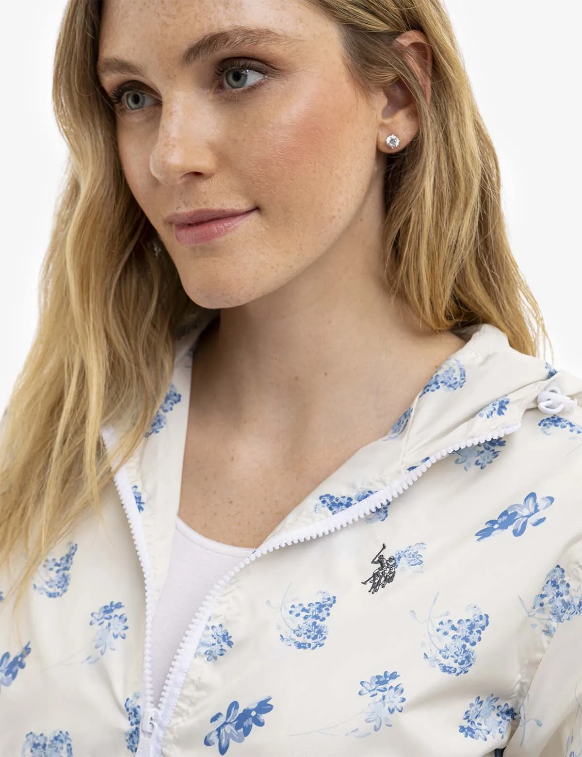 ALL OVER FLORAL PRINTED WINDBREAKER