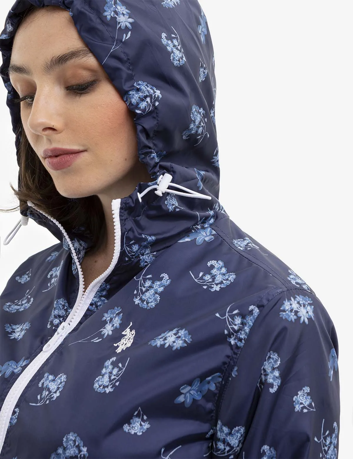 ALL OVER FLORAL PRINTED WINDBREAKER
