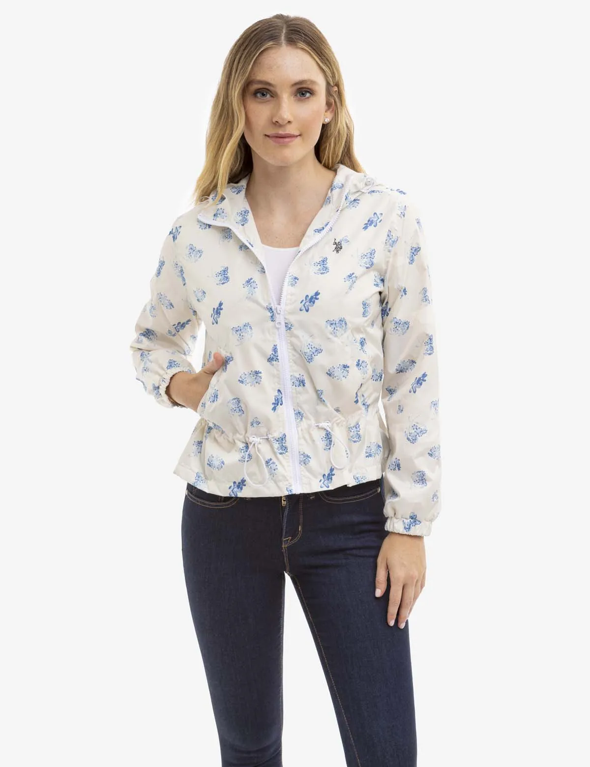 ALL OVER FLORAL PRINTED WINDBREAKER