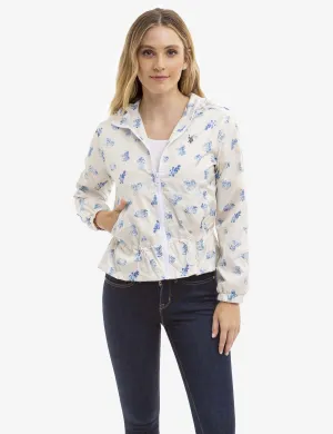 ALL OVER FLORAL PRINTED WINDBREAKER