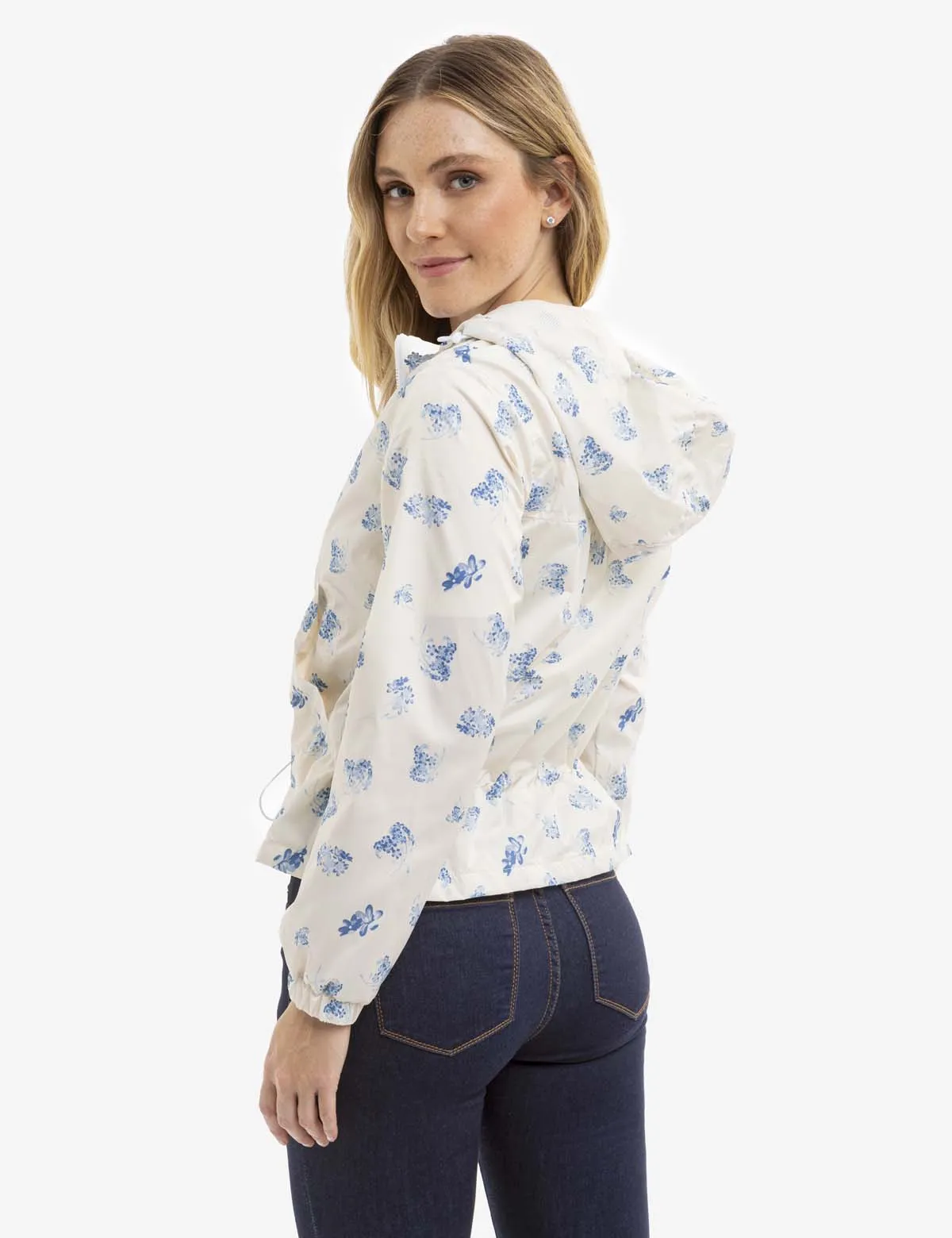 ALL OVER FLORAL PRINTED WINDBREAKER
