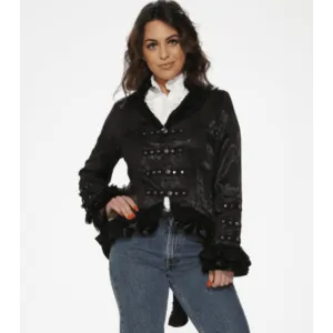 Brocade Military Style Women's Tailcoat Jacket