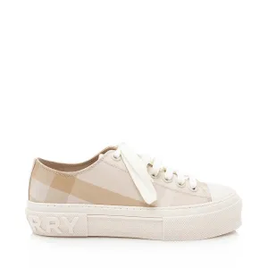 Burberry Cotton Soft Fawn Check Sneakers - Size 6.5 / 36.5 (SHF-22326)