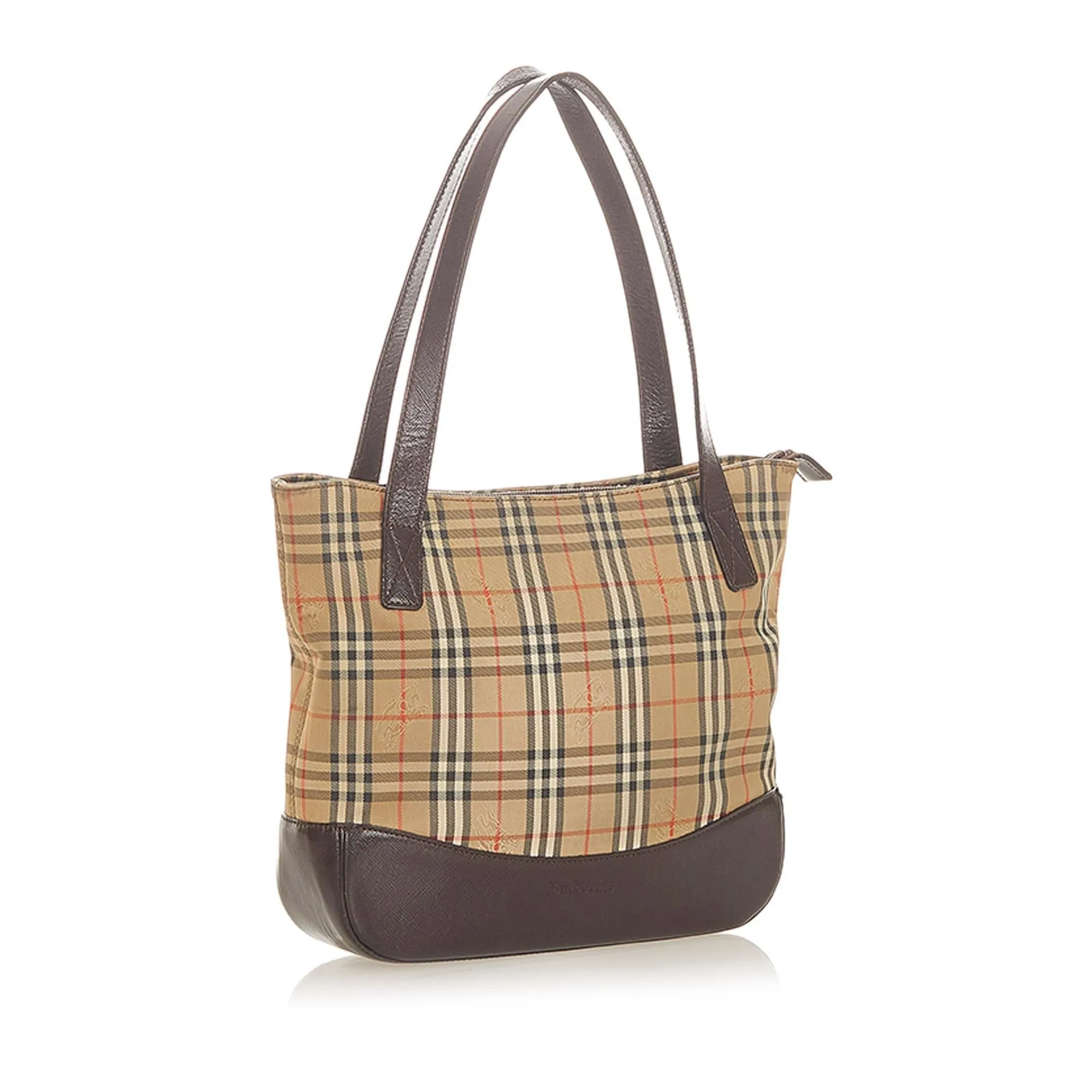 Burberry Haymarket Check Canvas Tote Bag (SHG-19488)