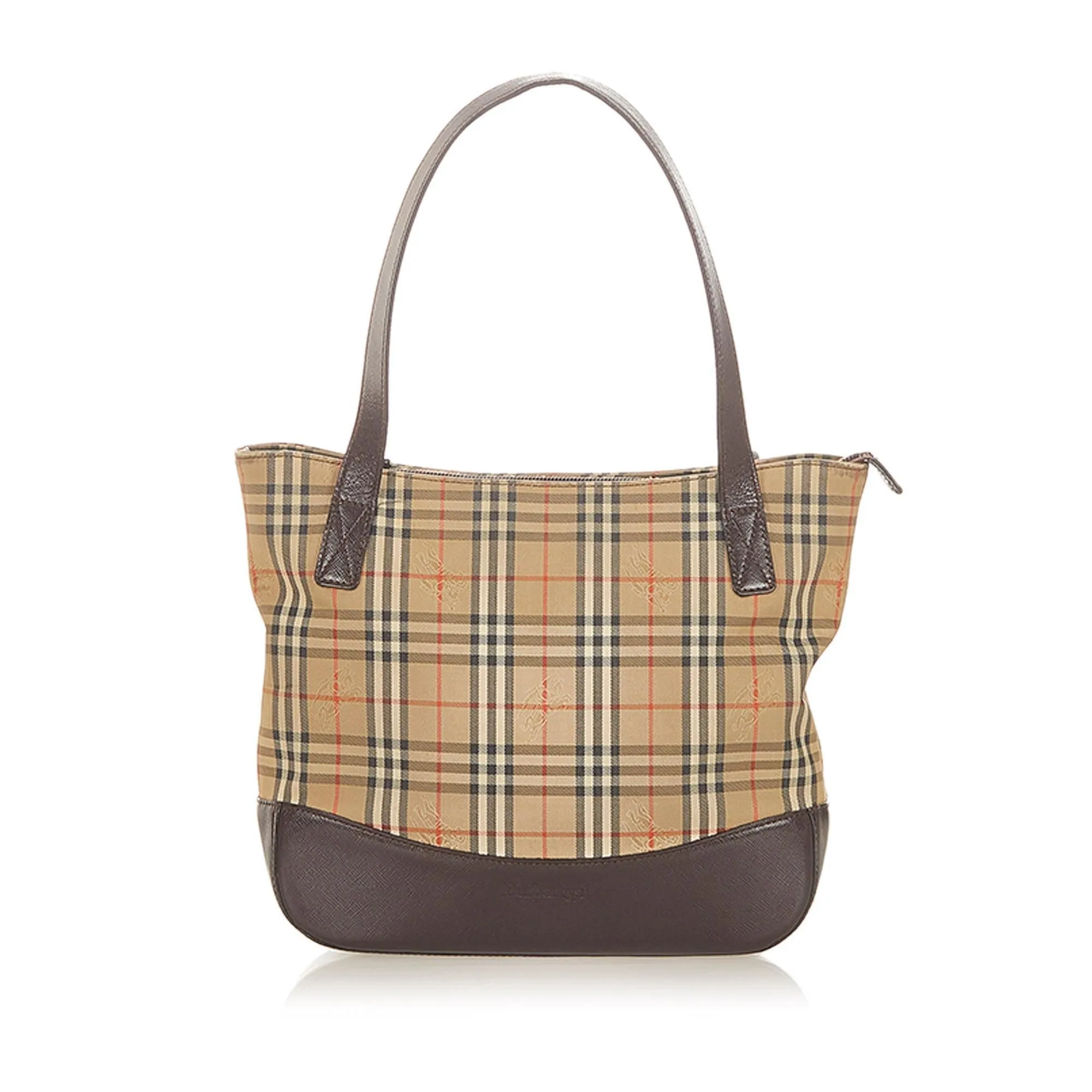 Burberry Haymarket Check Canvas Tote Bag (SHG-19488)