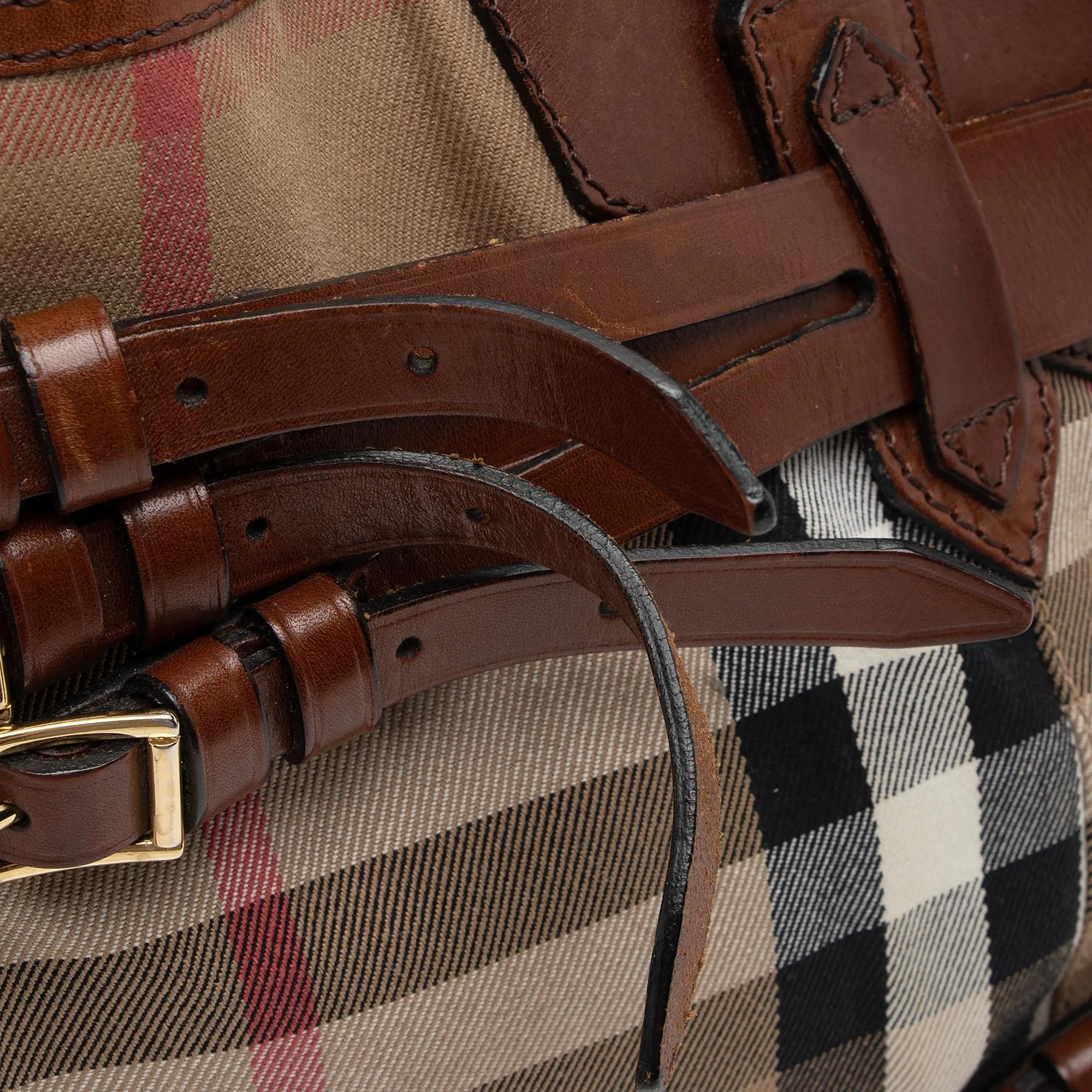Burberry House Check Bridle Lynher Tote (SHF-mU2nhc)