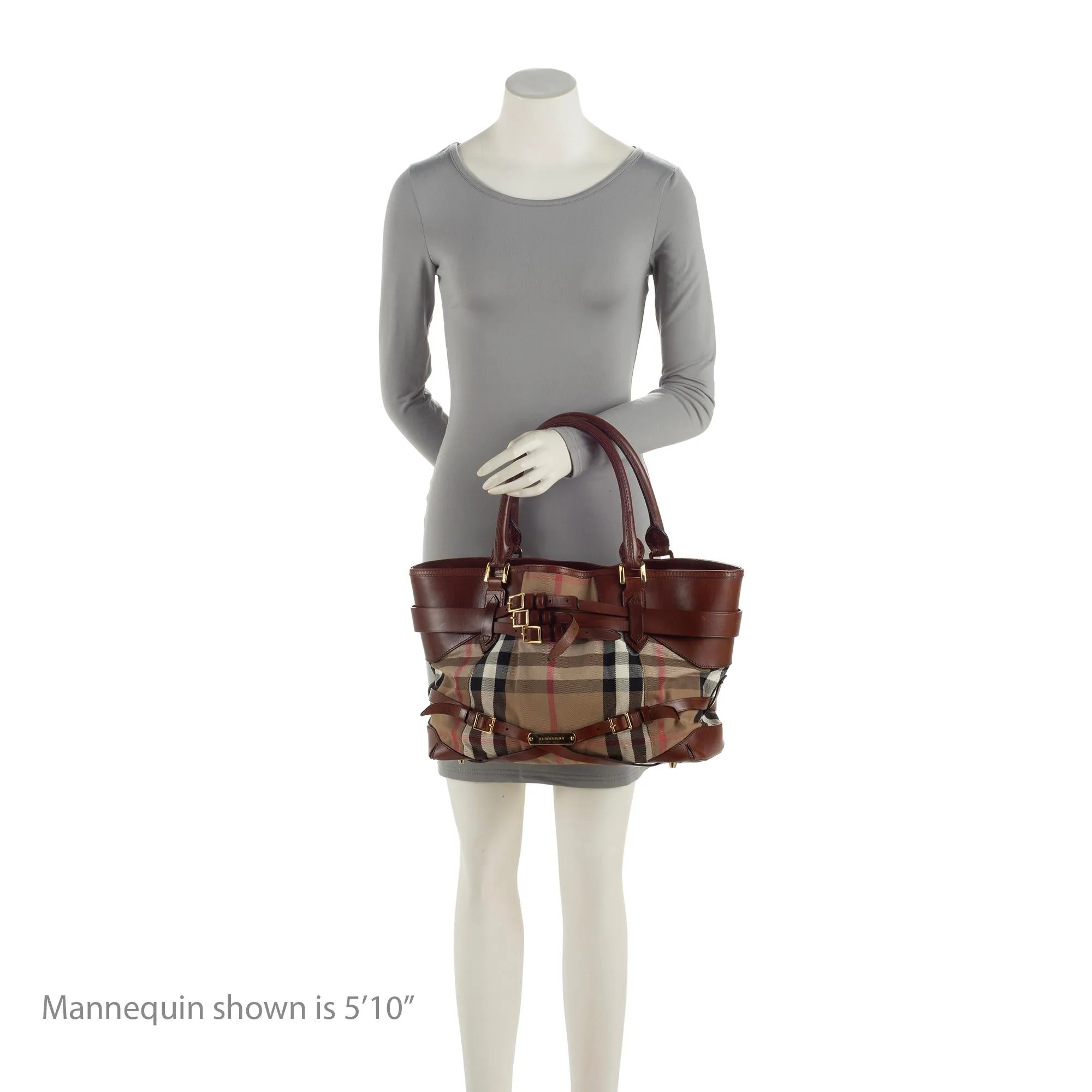 Burberry House Check Bridle Lynher Tote (SHF-mU2nhc)