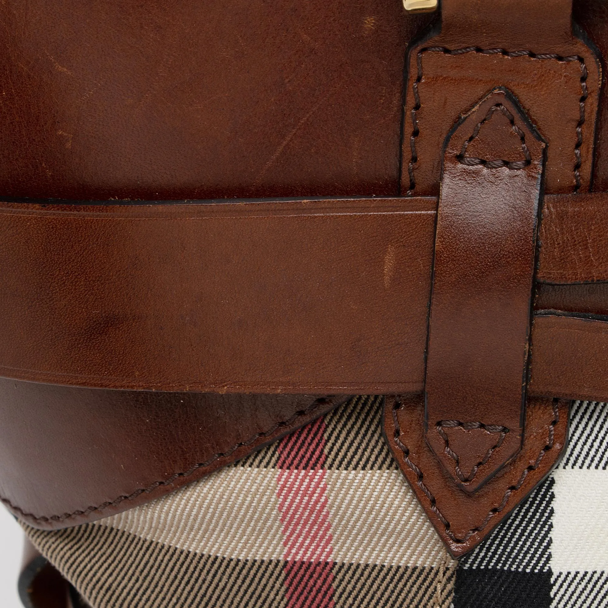 Burberry House Check Bridle Lynher Tote (SHF-mU2nhc)