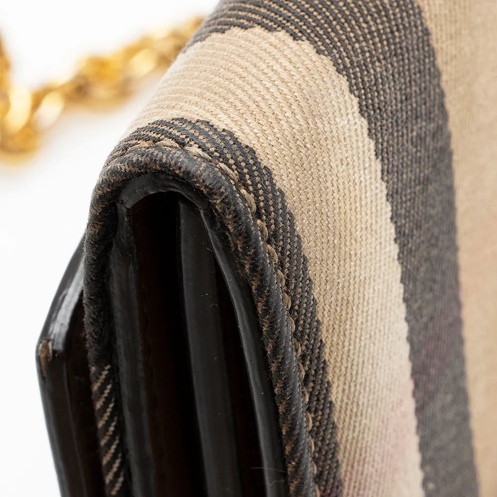 Burberry House Check Henley Chain Wallet (SHF-21215)