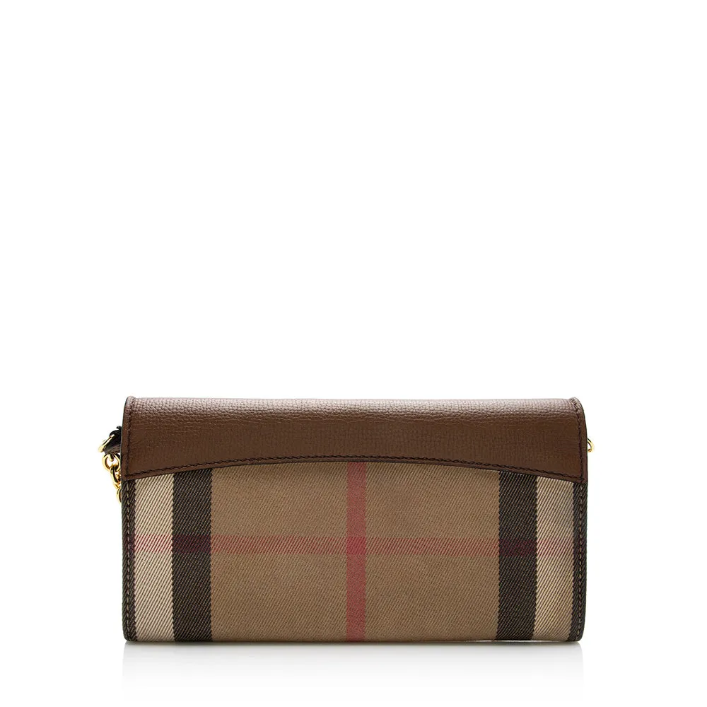 Burberry House Check Henley Chain Wallet (SHF-21215)