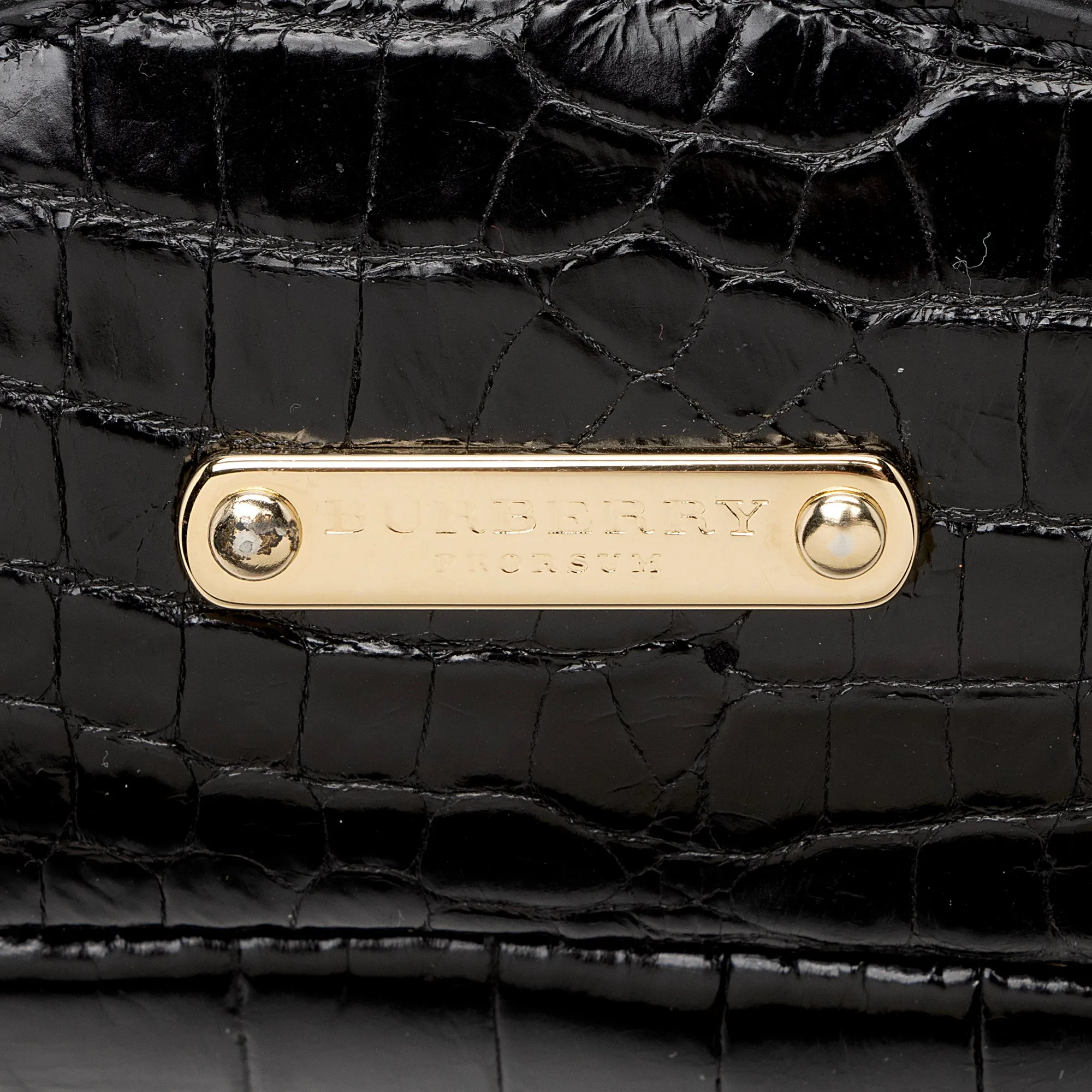 Burberry Prorsum Alpaca Alligator Suede Wilbur Crossbody Bag (SHF-22523)