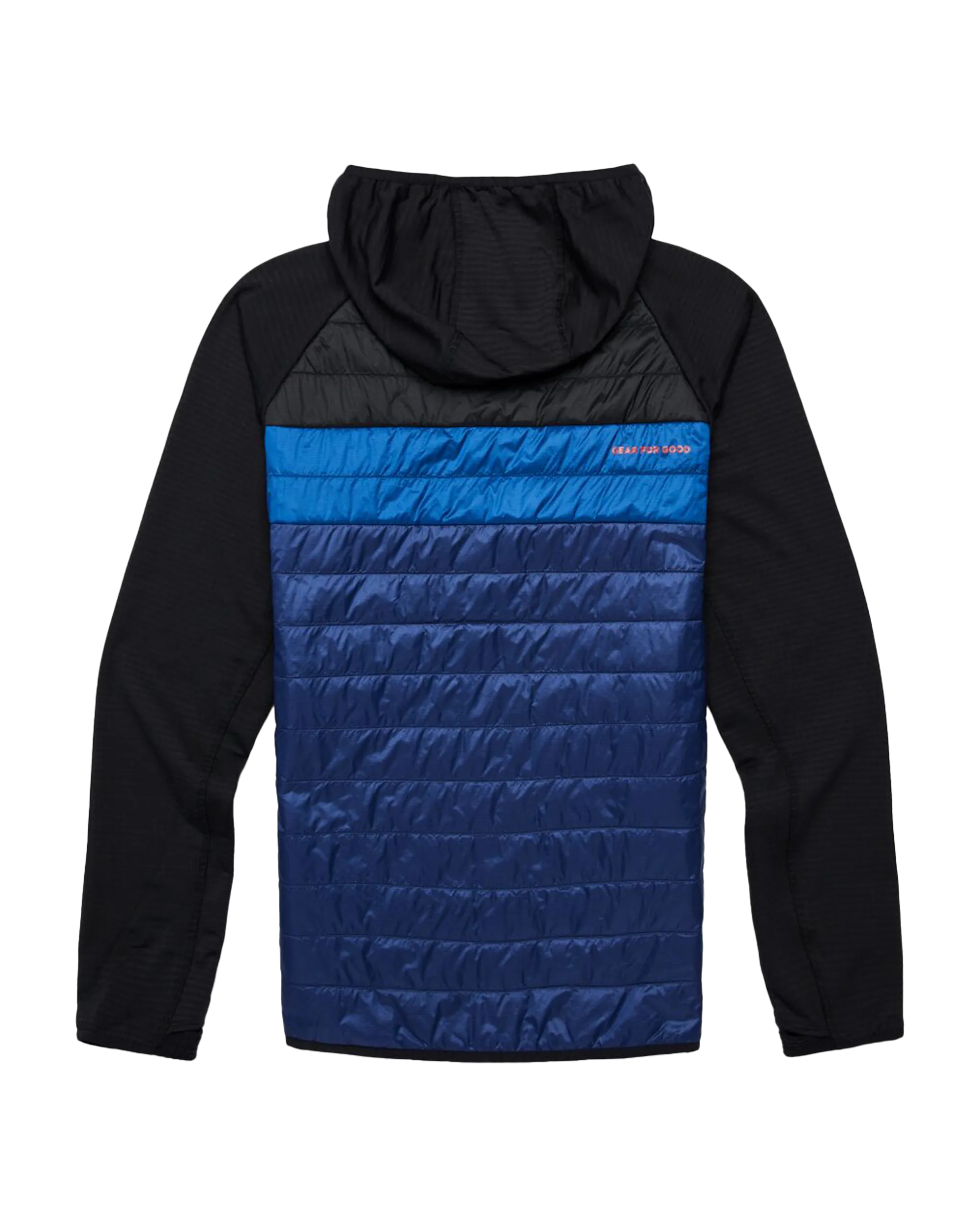 Capa Hybrid Insulated Hooded Jacket in Black & Maritime