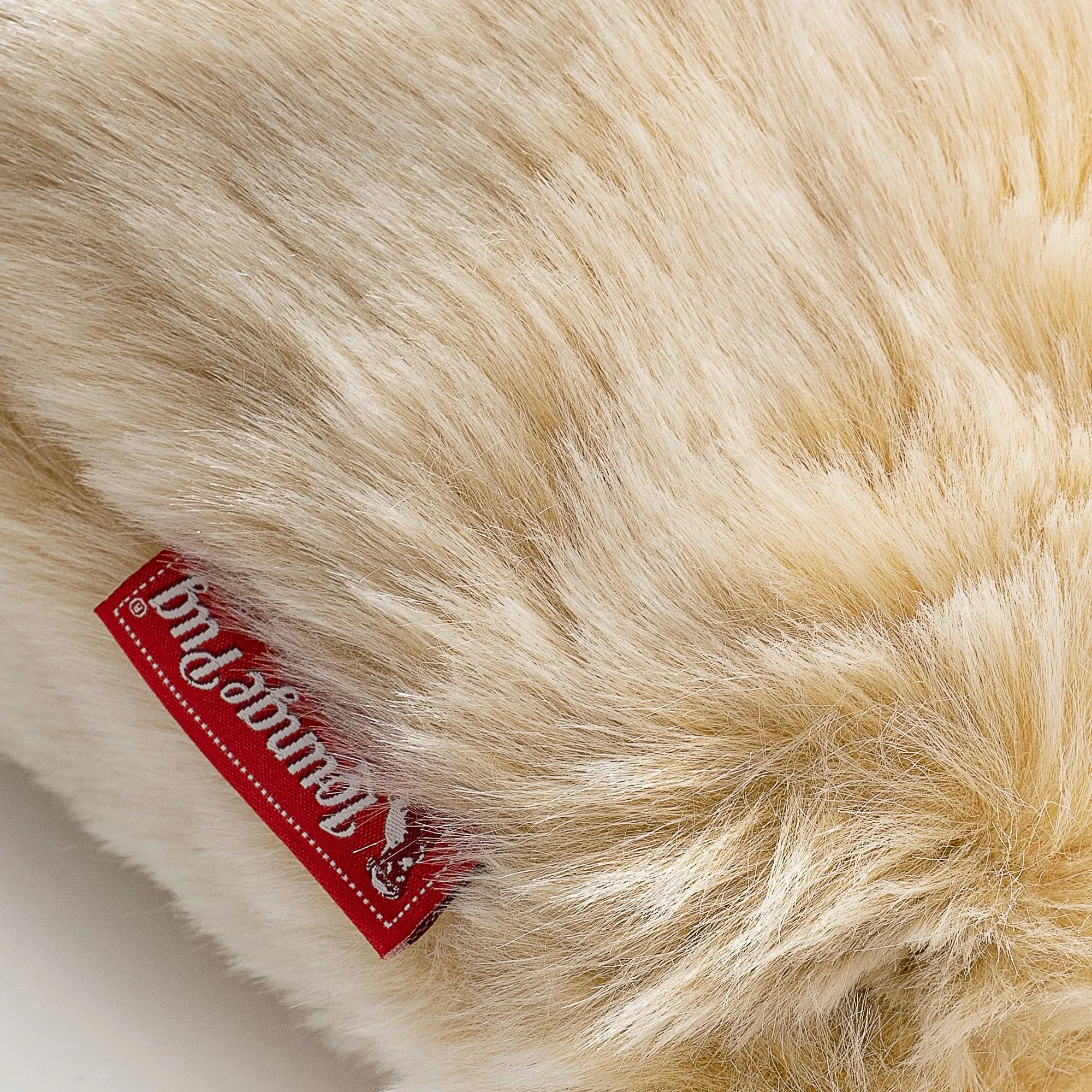 CloudSac 100 Memory Foam Footstool - Faux Fur Sheepskin White