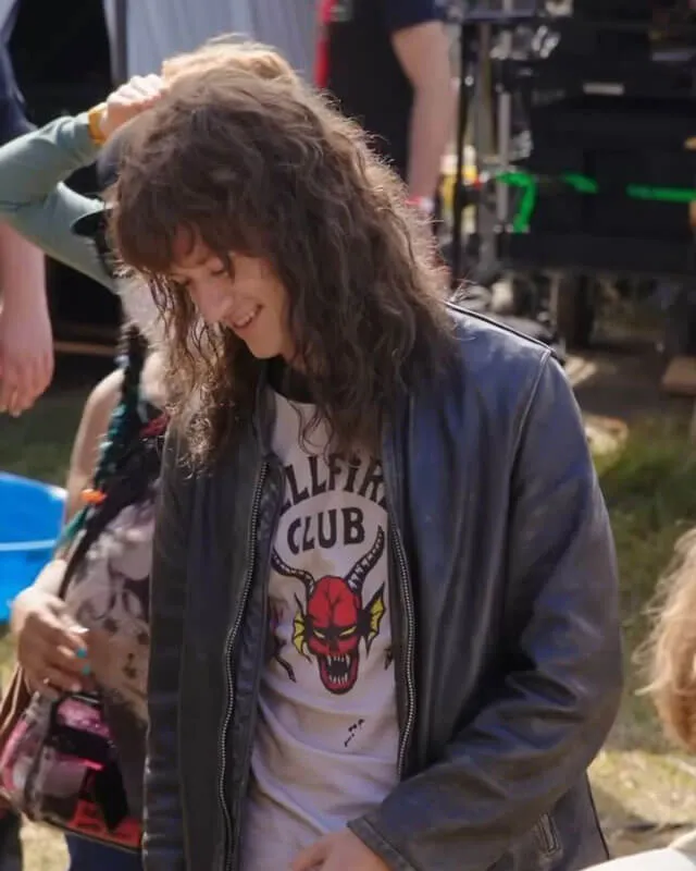 Eddie Munson Stranger Things Blue Leather Jacket