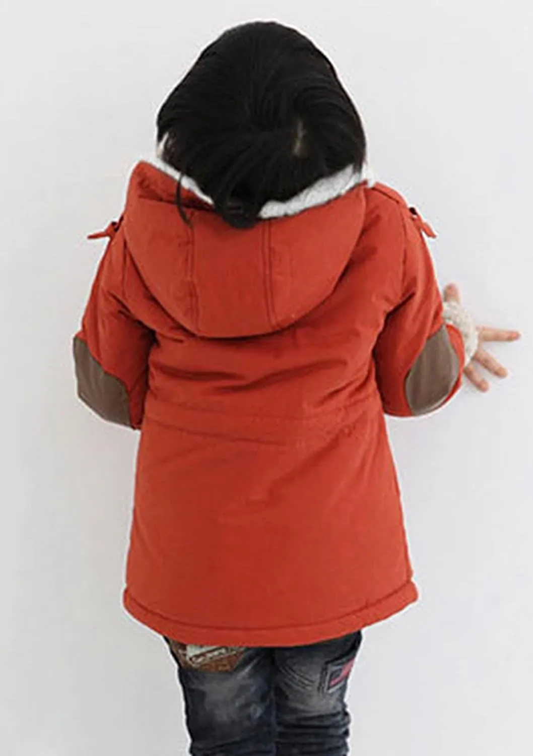 EISHOW Kids Boys Warm Thick Jackets Hooded Cotton Fleece Parka Coat Children Winter Zipper Outerwear