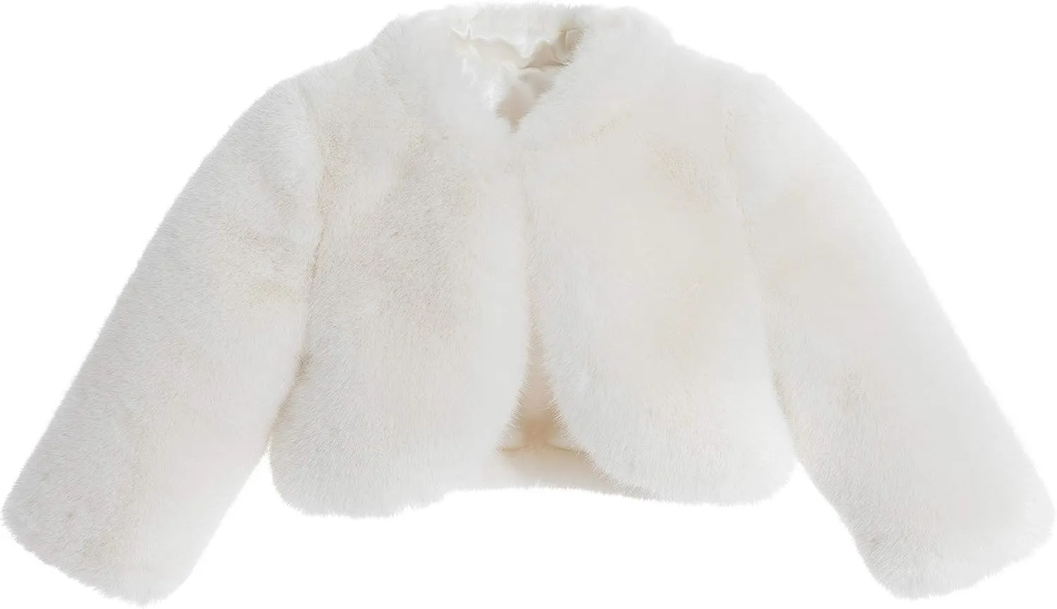 ekidsbridal Flower Girl Faux Fur Cape Cover-Up Bolero Jacket Shrug Coat