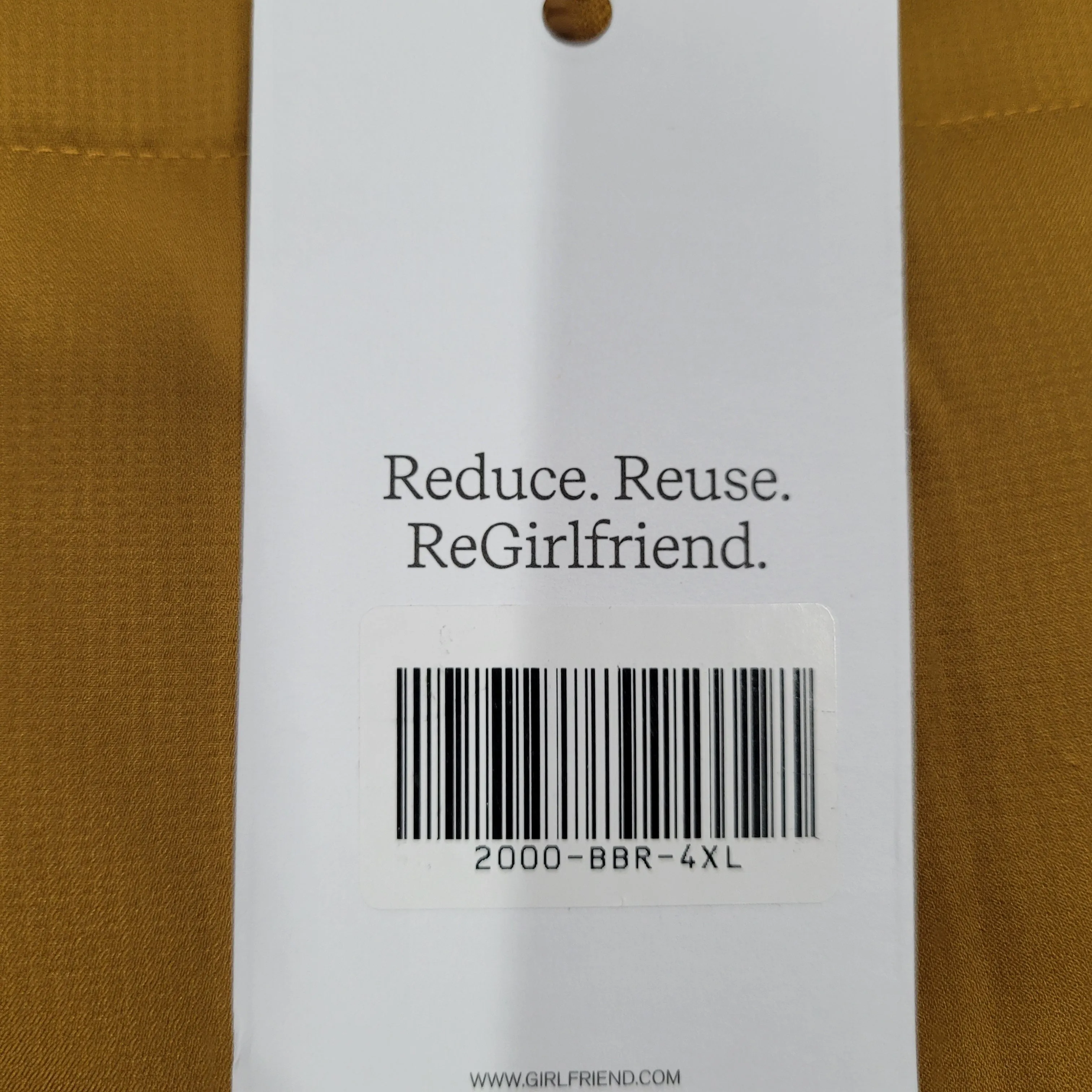 Girlfriend Collective Saddle Tan Cropped Puffer Jacket Size 4XL