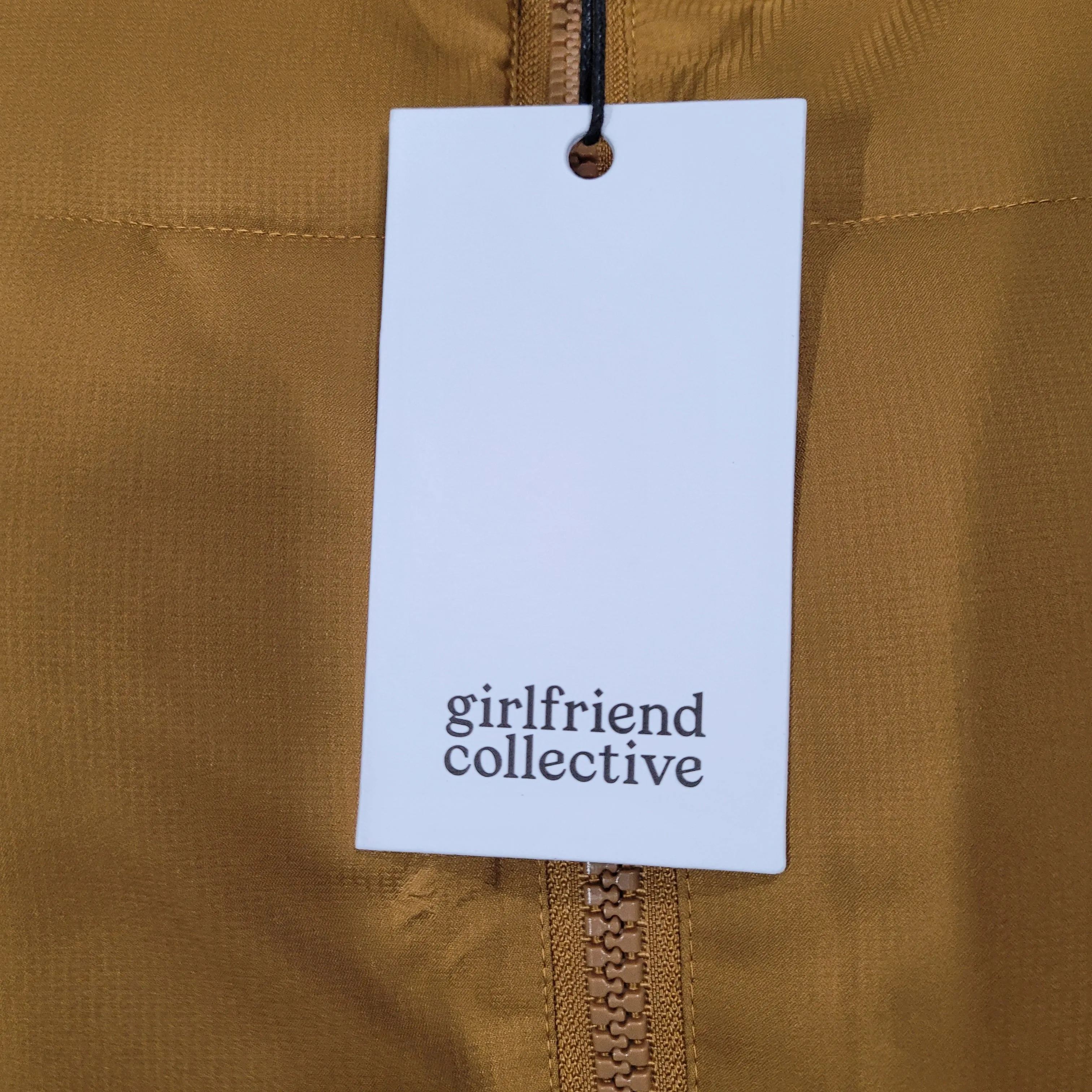 Girlfriend Collective Saddle Tan Cropped Puffer Jacket Size 4XL