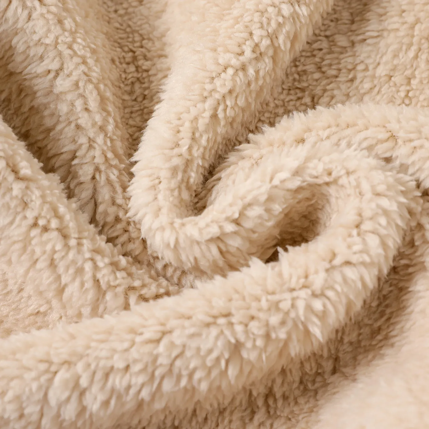 Kid Boy/Kid Girl Solid Color Hooded Fuzzy Coat Jacket