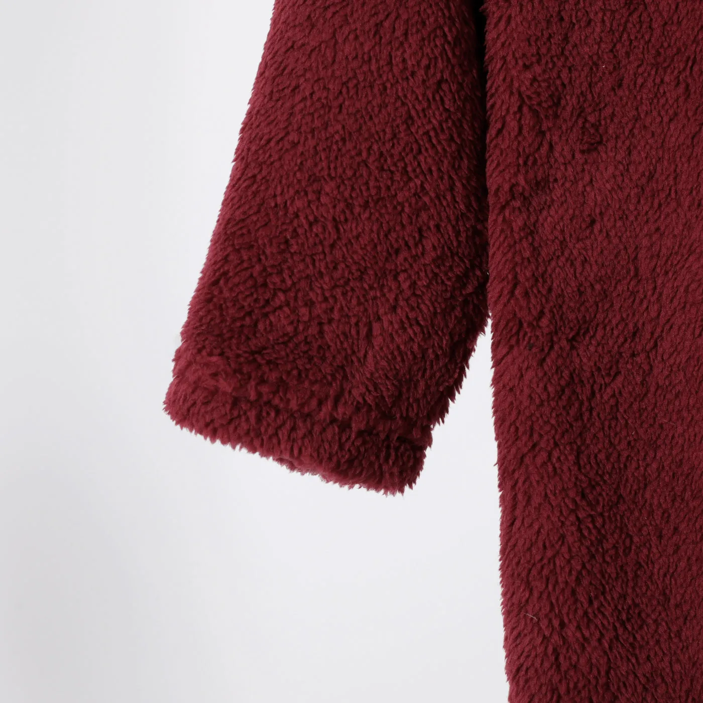 Kid Boy/Kid Girl Solid Color Hooded Fuzzy Coat Jacket