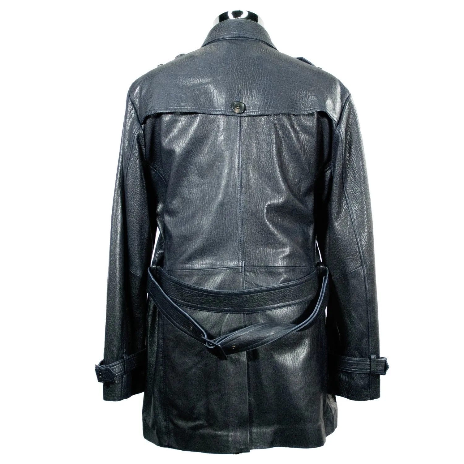 Leather 3/4 Trench Coat