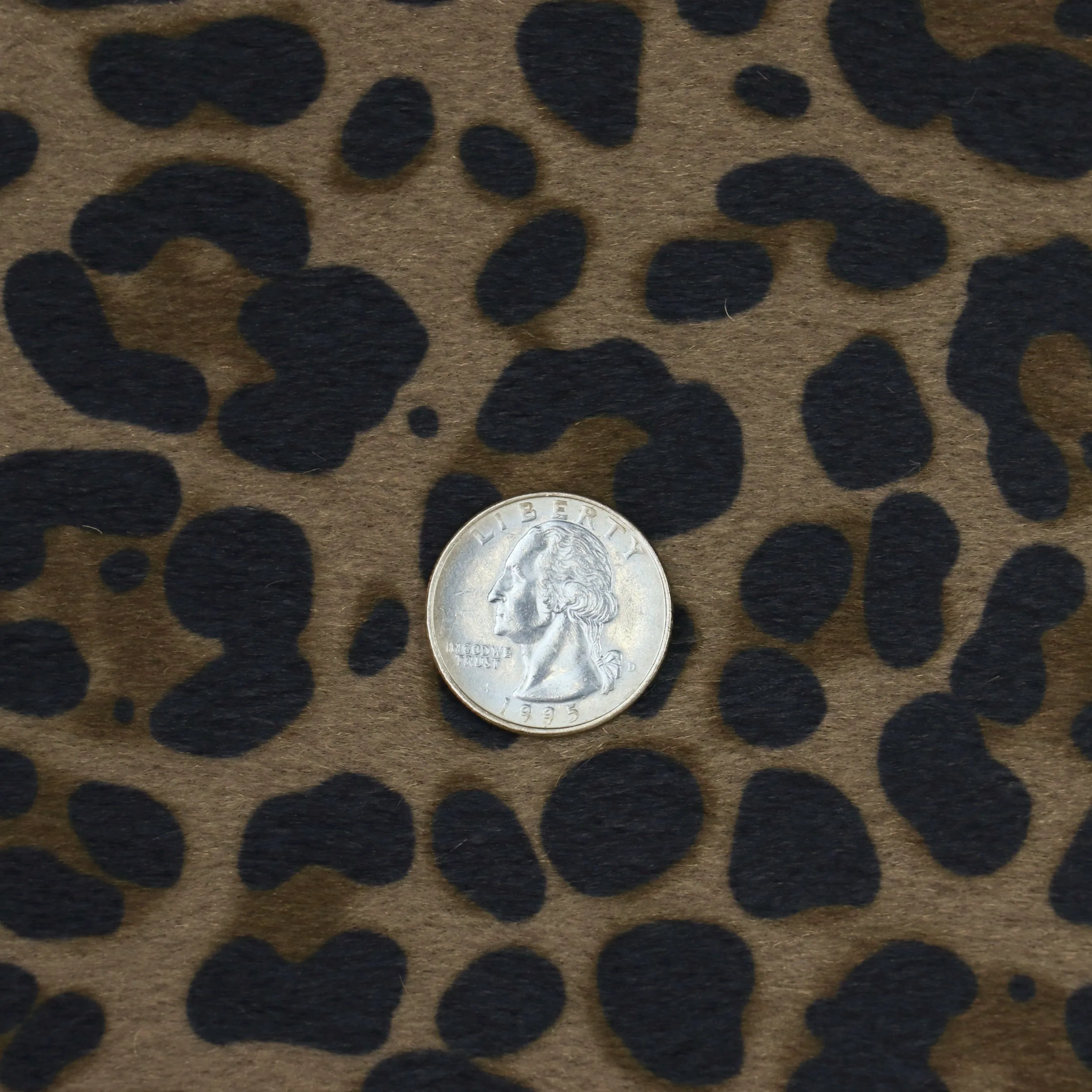 Leopard Charcoal Mocha Faux Fur