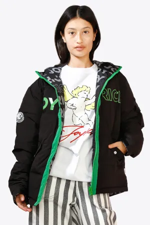 Logo Reversible Nylon Jacket /Black x Green