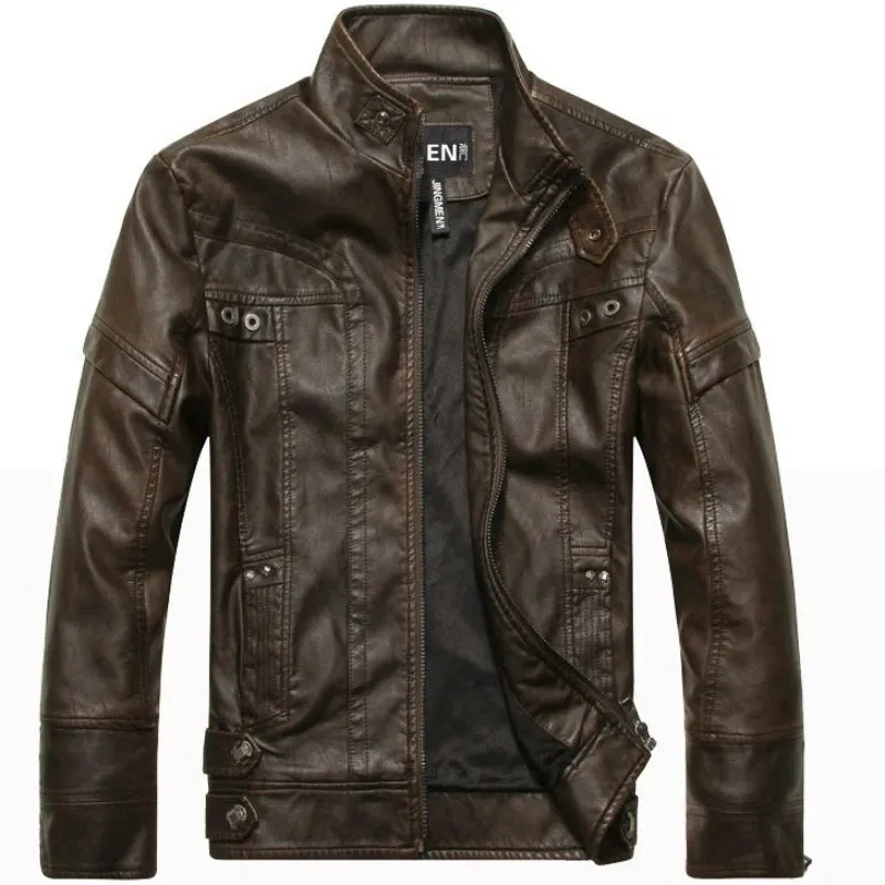 Men's Classic PU Leather Motorcycle Jacket - High-Quality Autumn Winter Casual Coat | Jaqueta de Couro Masculina 5XL