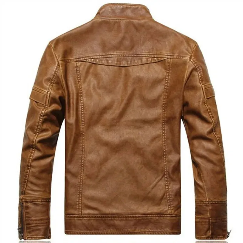 Men's Classic PU Leather Motorcycle Jacket - High-Quality Autumn Winter Casual Coat | Jaqueta de Couro Masculina 5XL