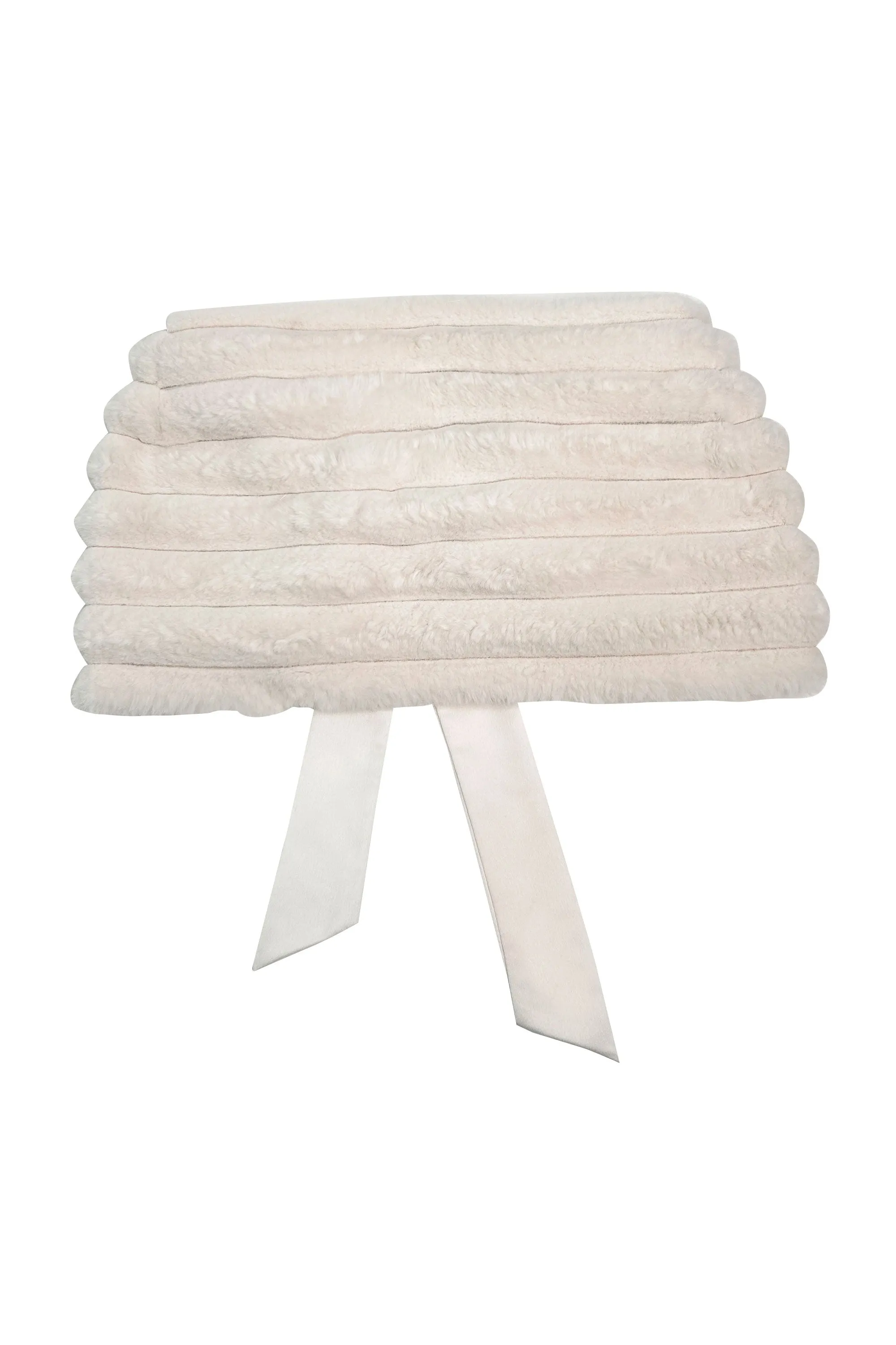Off White Faux Fur Cape Wrap