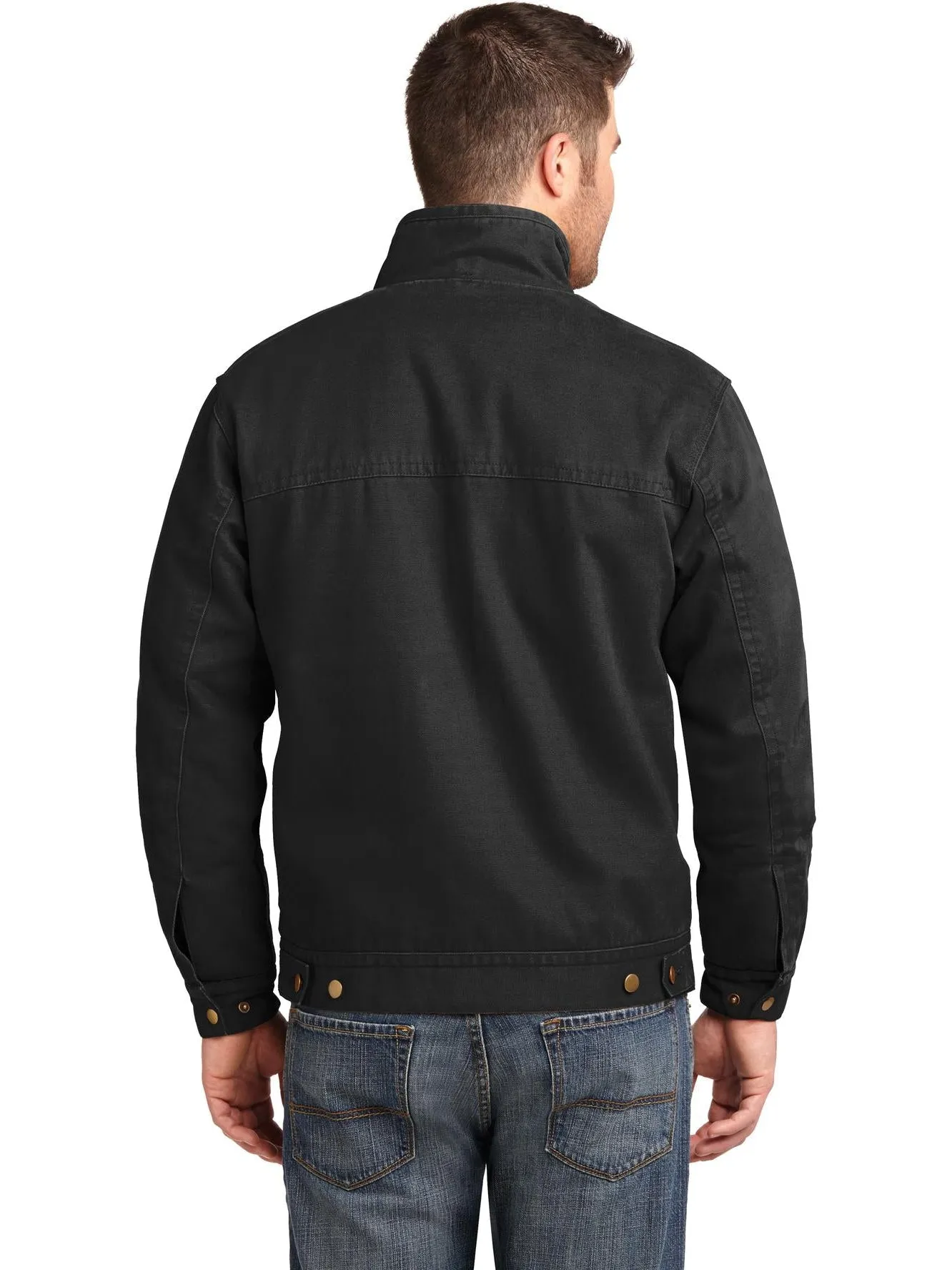 OUTLET-CornerStone Washed Duck Cloth Flannel-Lined Work Jacket