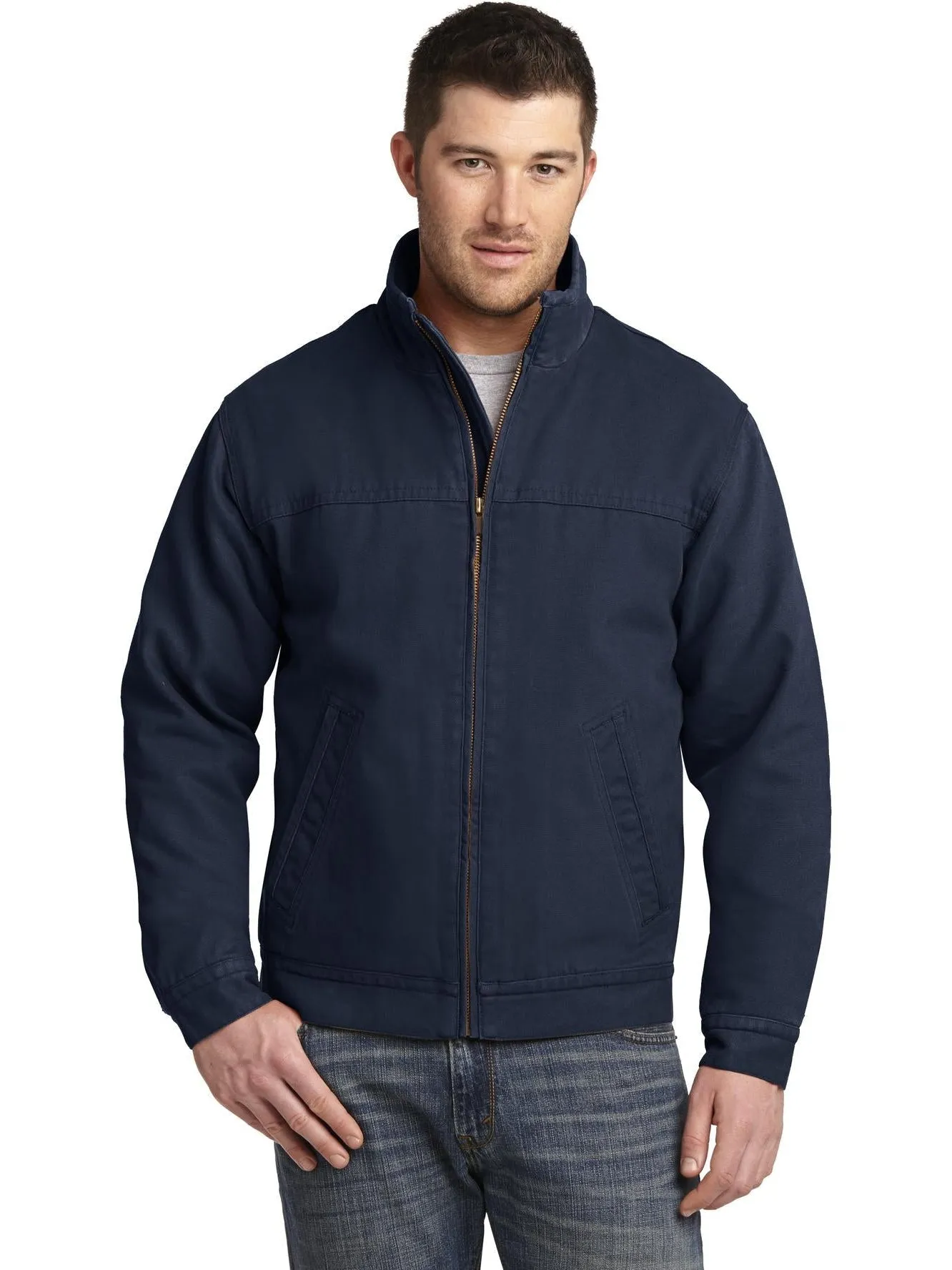 OUTLET-CornerStone Washed Duck Cloth Flannel-Lined Work Jacket