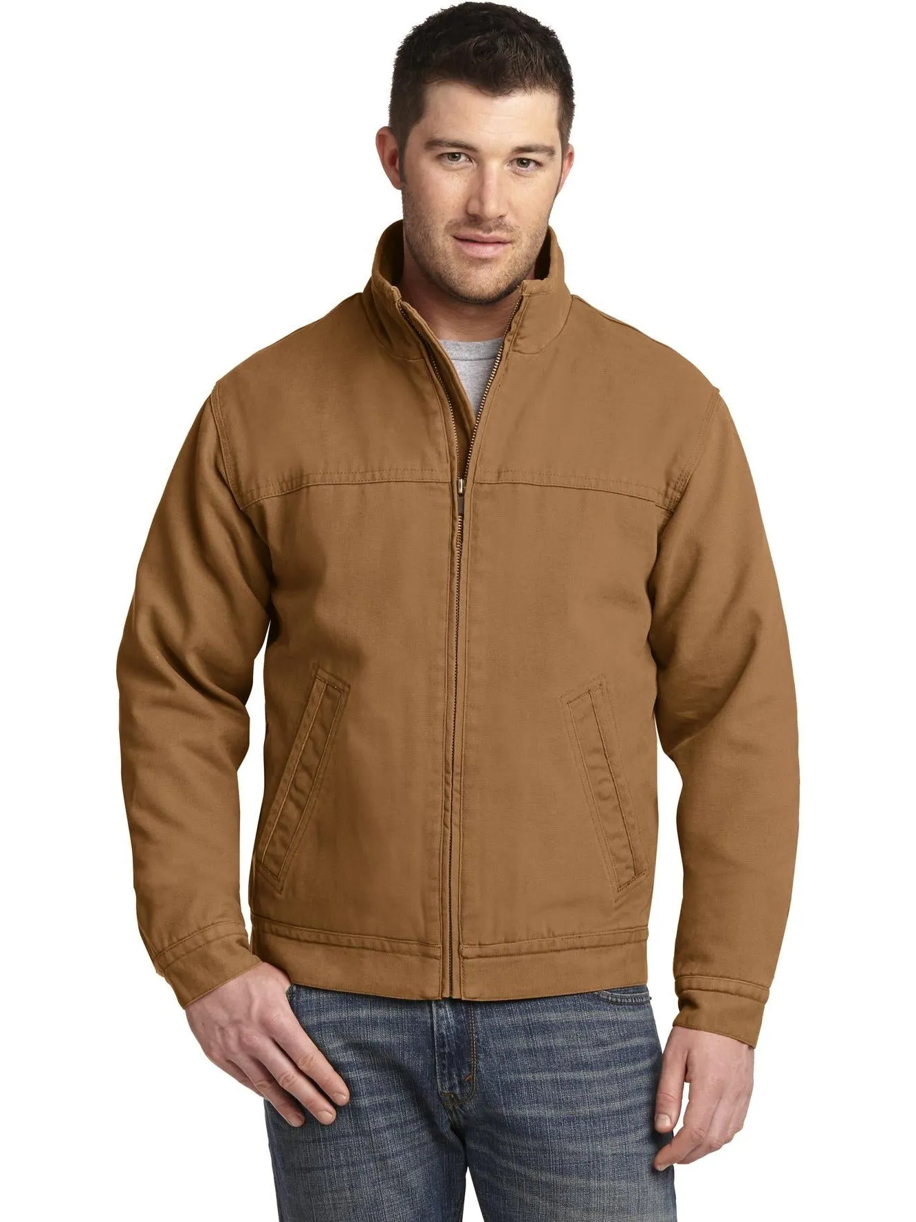 OUTLET-CornerStone Washed Duck Cloth Flannel-Lined Work Jacket