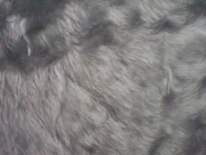 Plain Silver Faux Fur Fabric - 88cms Remnant