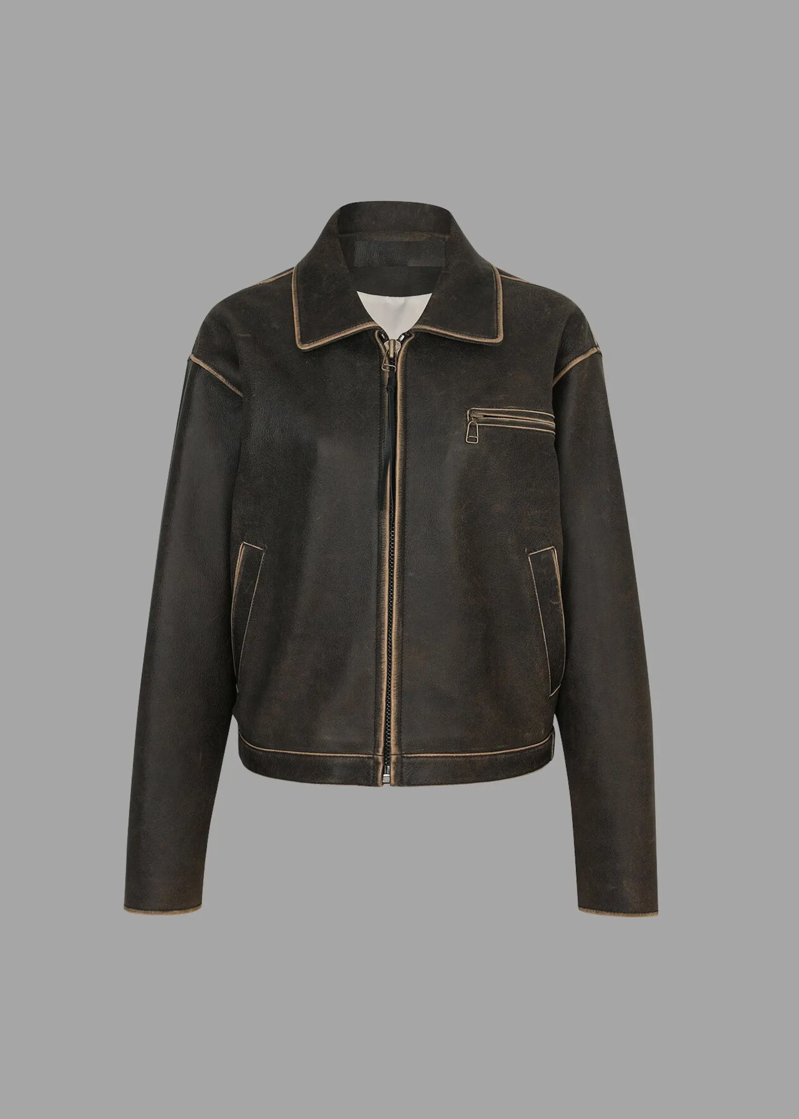Premium Women Vintage Leather Jacket By TJS
