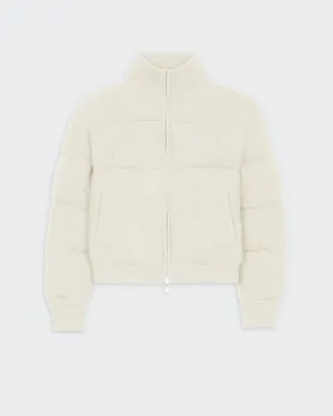 Quilted Puffer Jacket - Cream