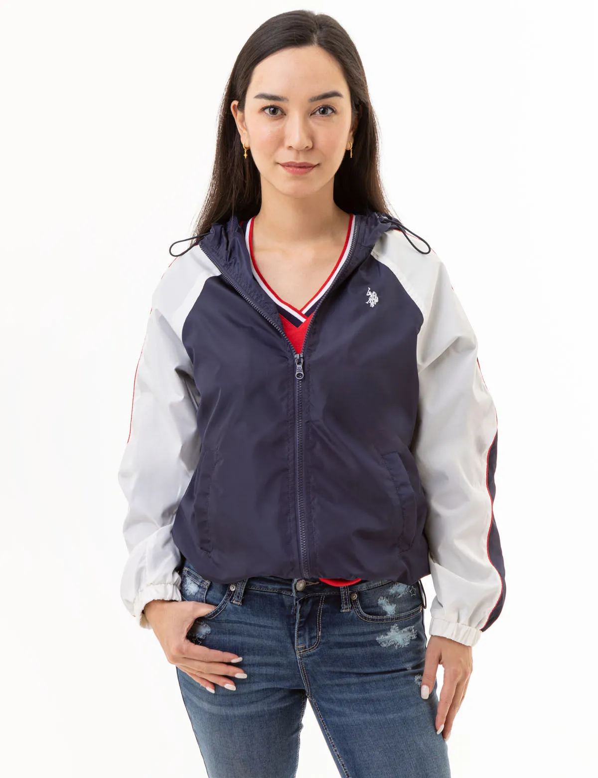 RAGLAN COLOBRLOCK VARSITY WINDBREAKER