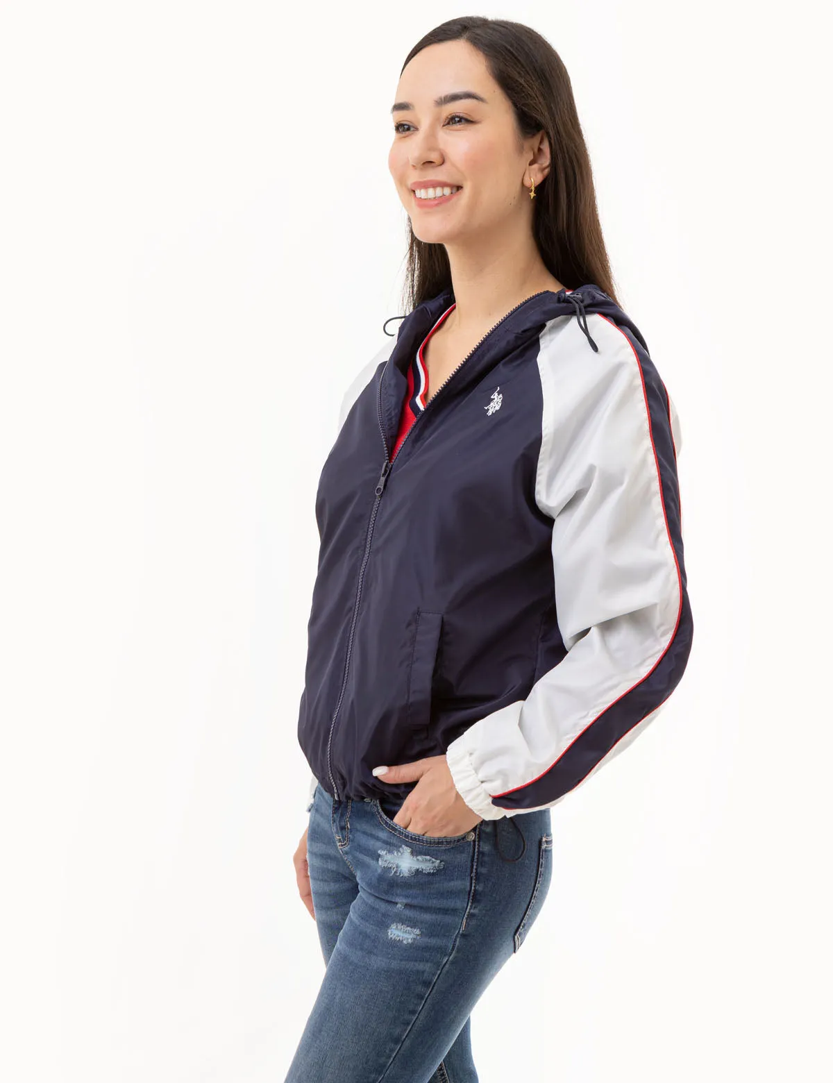 RAGLAN COLOBRLOCK VARSITY WINDBREAKER