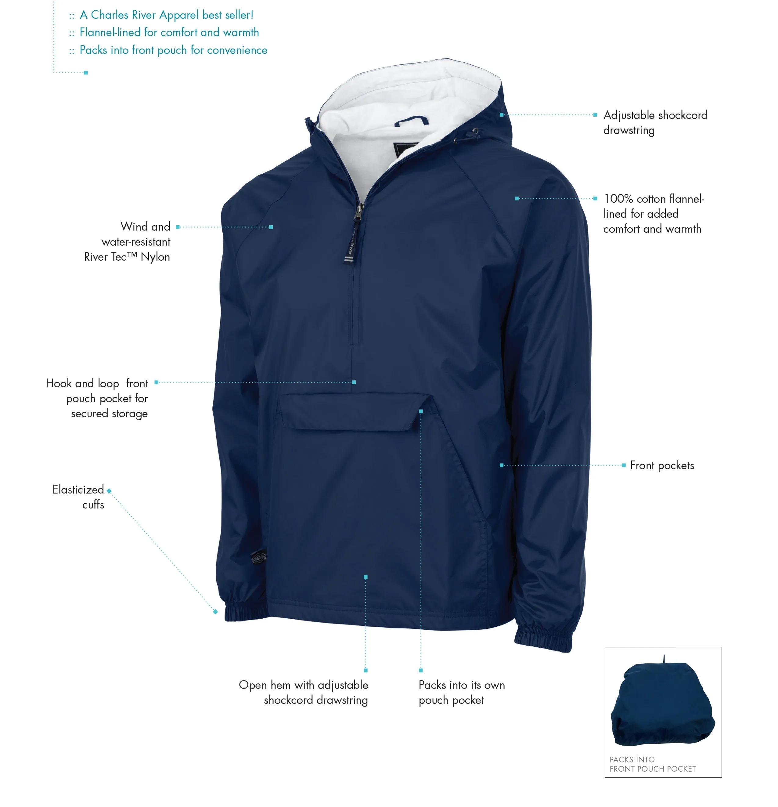 The Citadel Spike Mascot - C Lined Windbreaker
