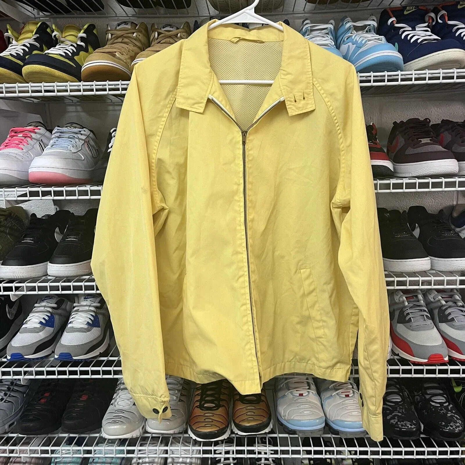Vintage 80s Power King Women's Yellow Jacket/Windbreaker Sz L
