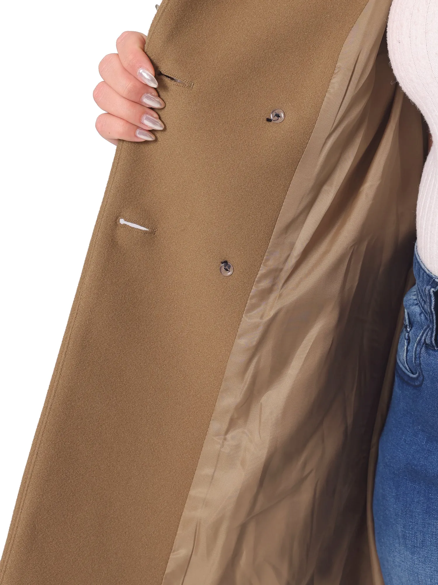 Warm Relax Fit Doll Collar Double Breasted Coat