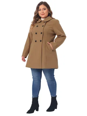 Warm Relax Fit Doll Collar Double Breasted Coat
