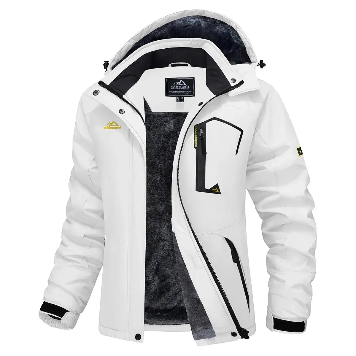 Womens Ski Jacket – Warm Fleece Parka, Windproof Snowproof Coat