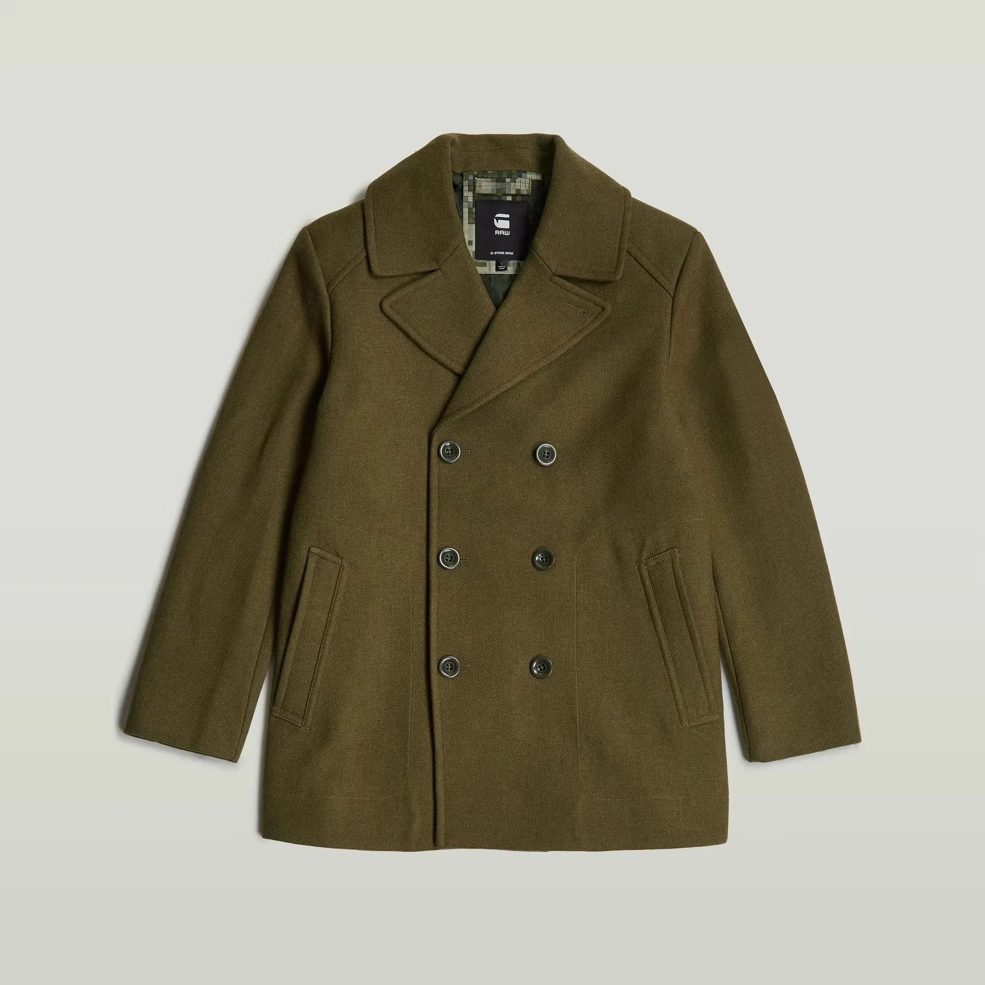 Wool Peacoat (Olive) - D25402-D445-C744