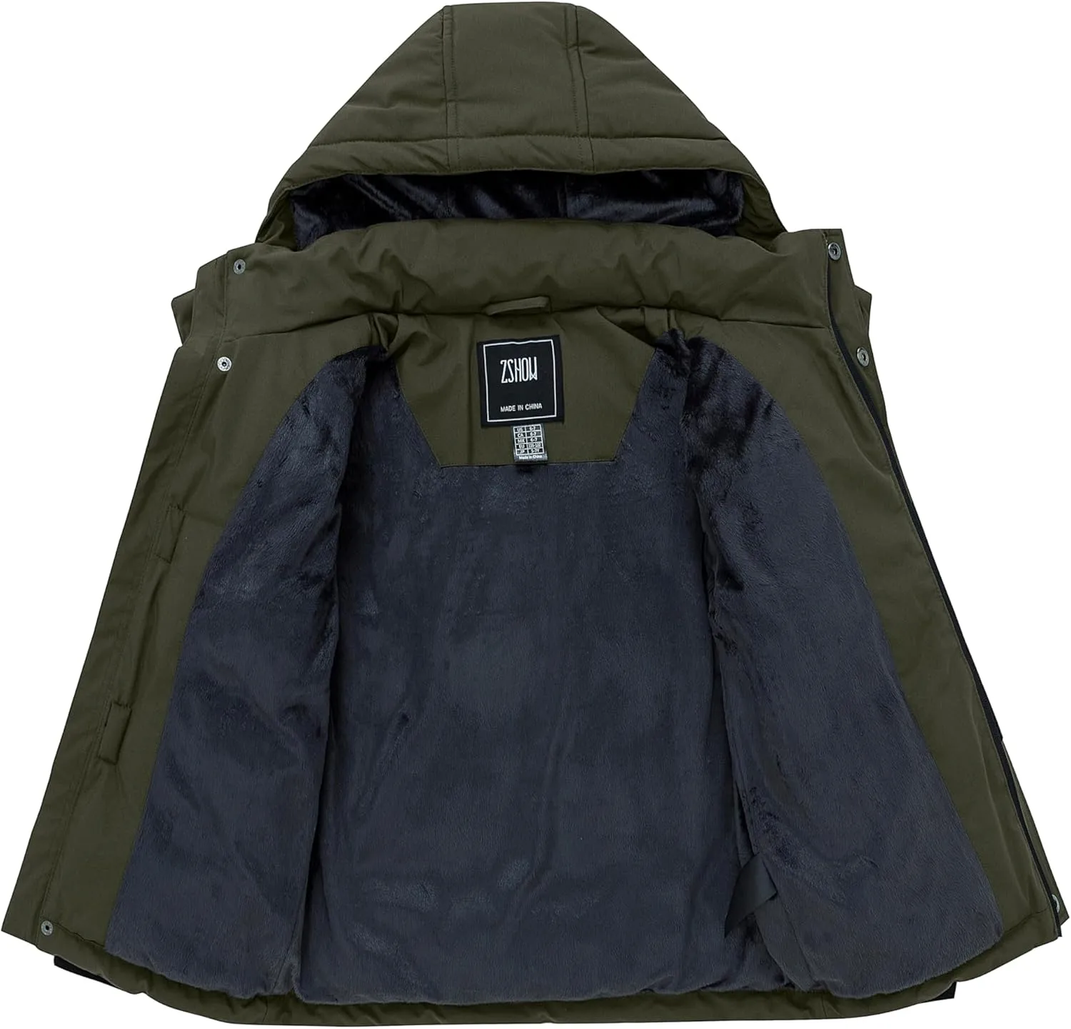 ZSHOW Boy's Warm Winter Coat Soft Fleece Jacket Waterproof Snow Coat